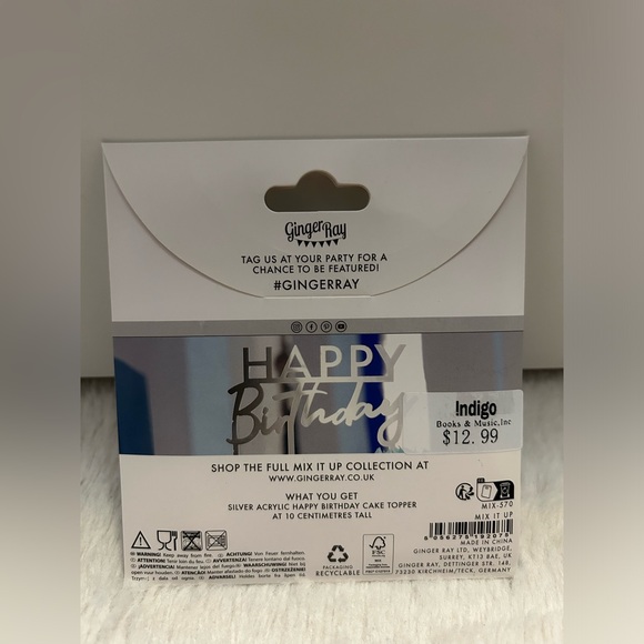 Happy Birthday cake topper - Picture 2 of 2